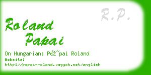 roland papai business card